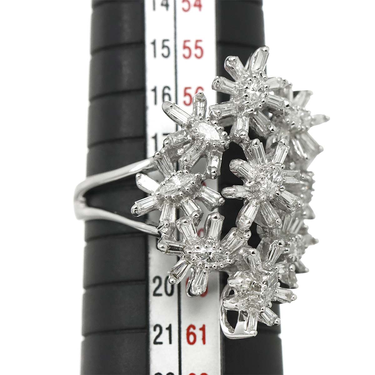 Diamond 1.72ct Ring 18K K18 WG White Gold size8.25(US)