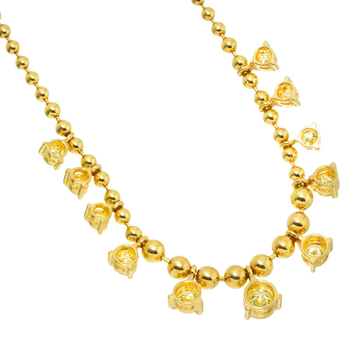 Diamond 1.50ct Necklace 18K YG Yellow Gold 750