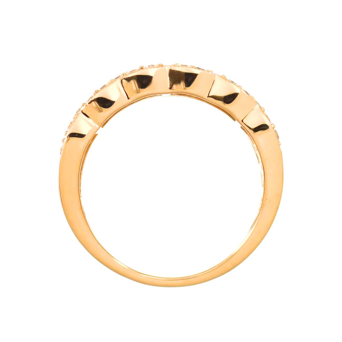 Diamond 1.40ct Ring 18K PG Pink Gold 750 Size6-6.25(US)