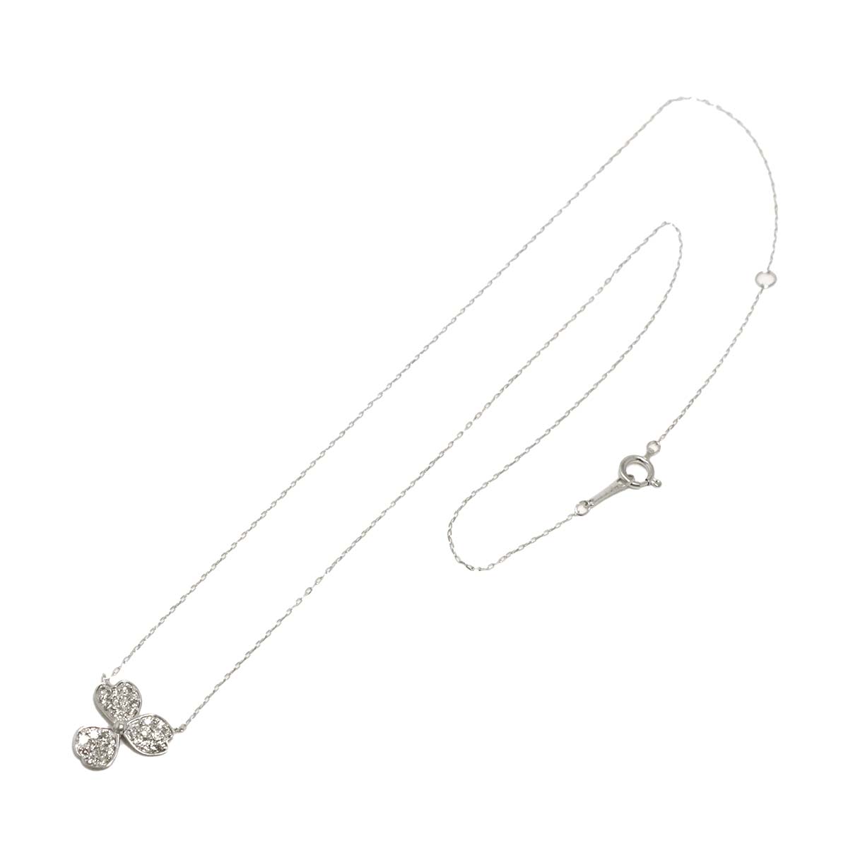 Diamond 0.24ct Necklace 18K WG White Gold 750