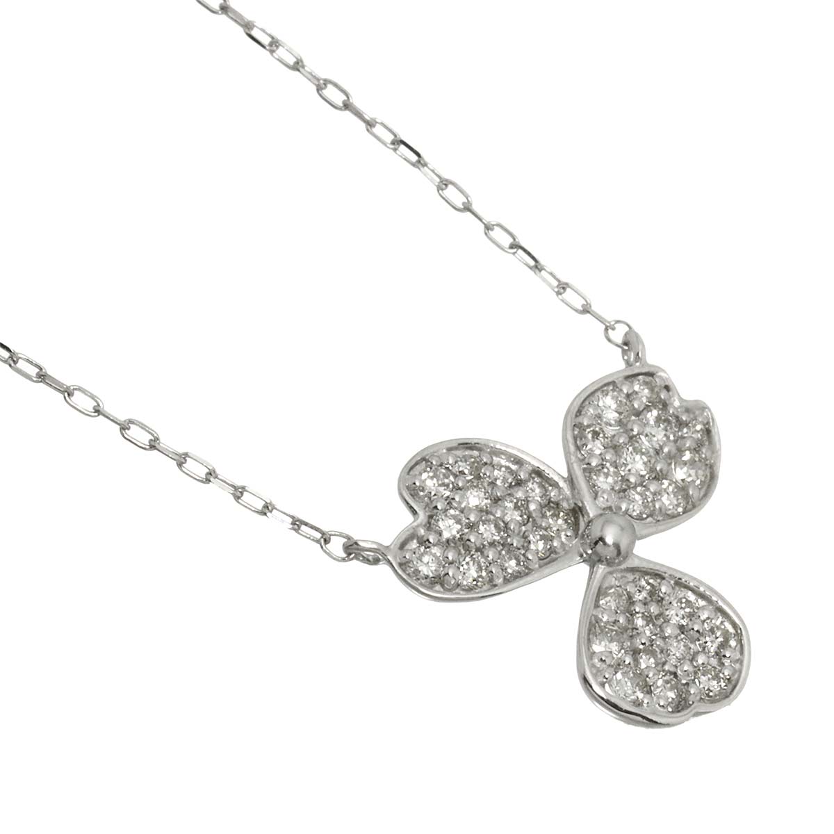 Diamond 0.24ct Necklace 18K WG White Gold 750