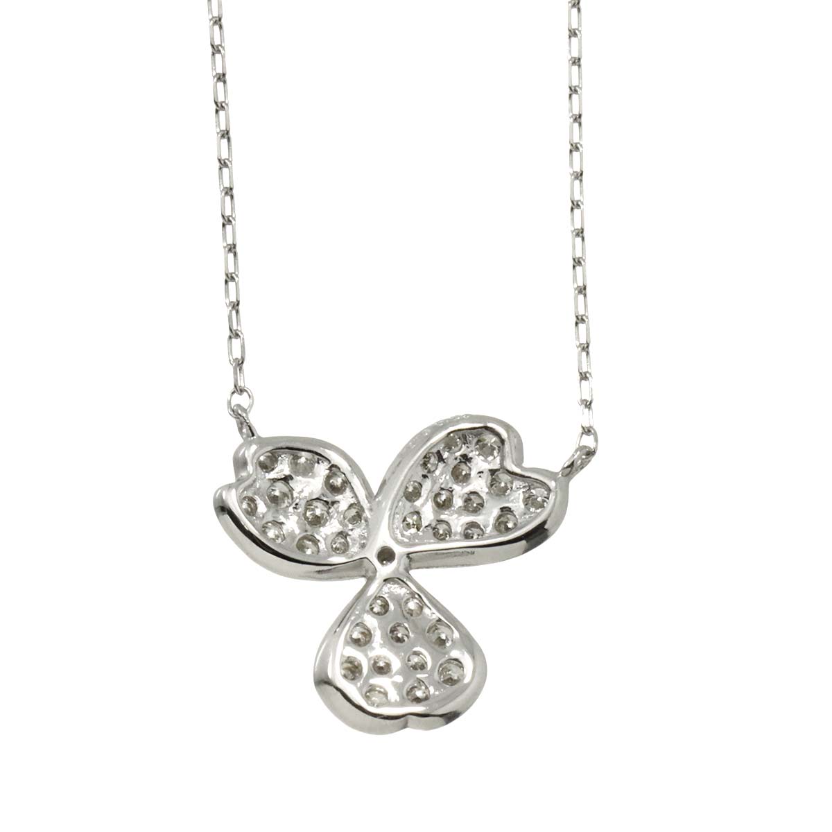 Diamond 0.24ct Necklace 18K WG White Gold 750