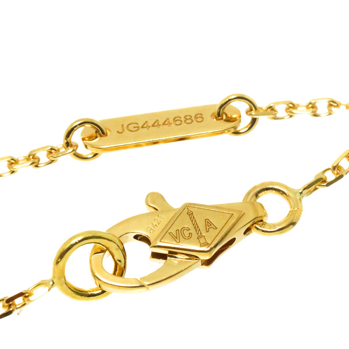 Sweet Alhambra Papillon Mother of Pearl MOP Necklace 18K YG 750