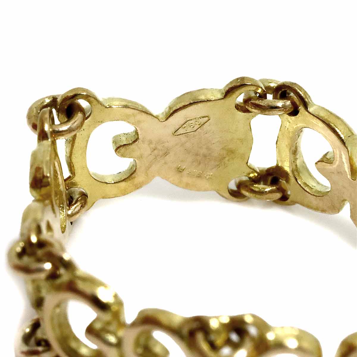 Chain Ring 18K Yellow Gold 750 Size4-4.5(US)