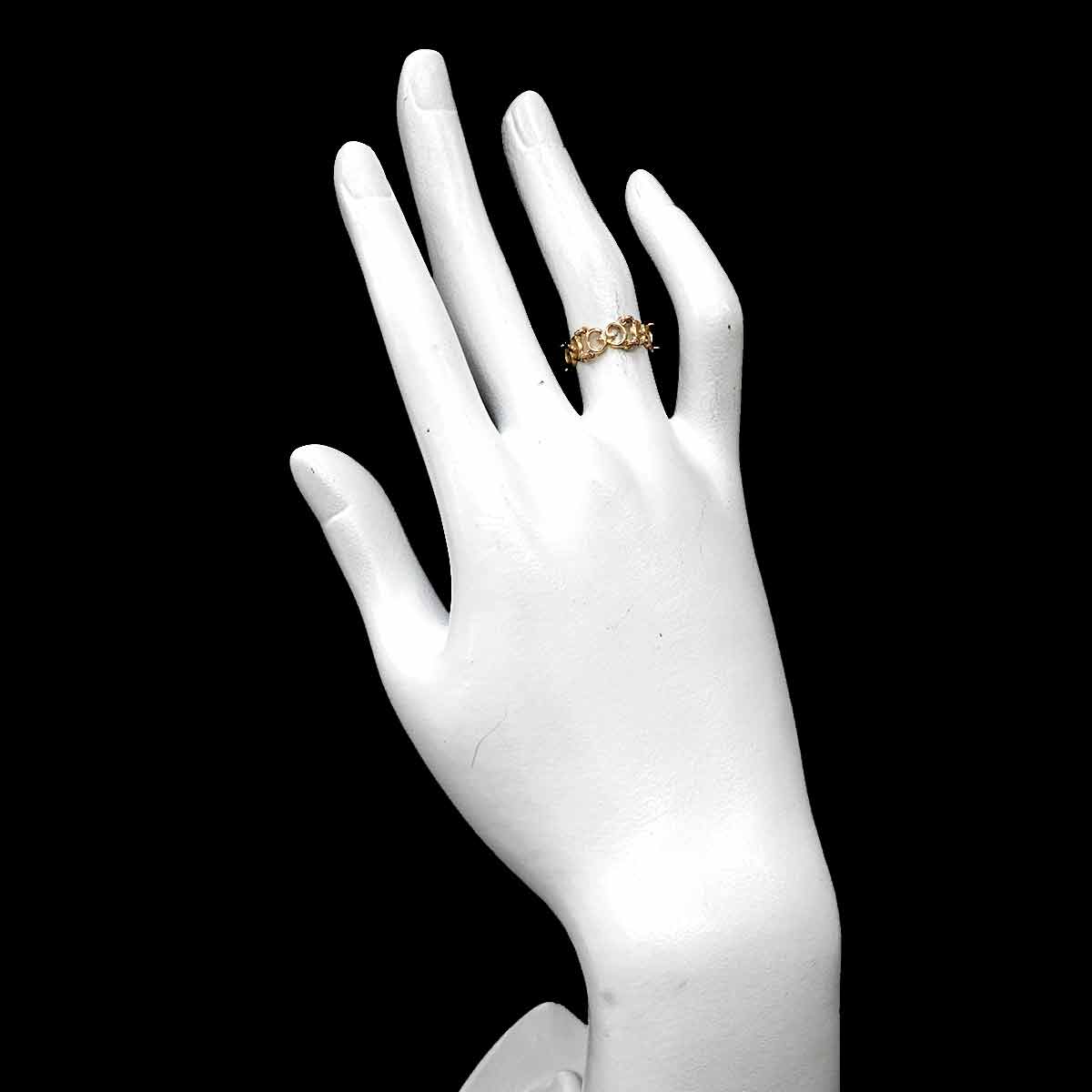 Chain Ring 18K Yellow Gold 750 Size4-4.5(US)