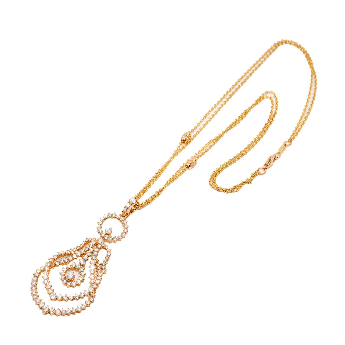 Diamond 4.65/0.22ct Necklace 18K Pink Gold 750