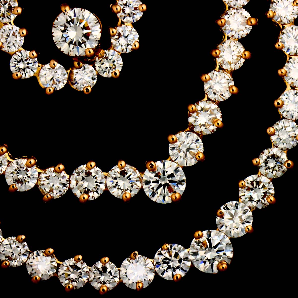 Diamond 4.65/0.22ct Necklace 18K Pink Gold 750