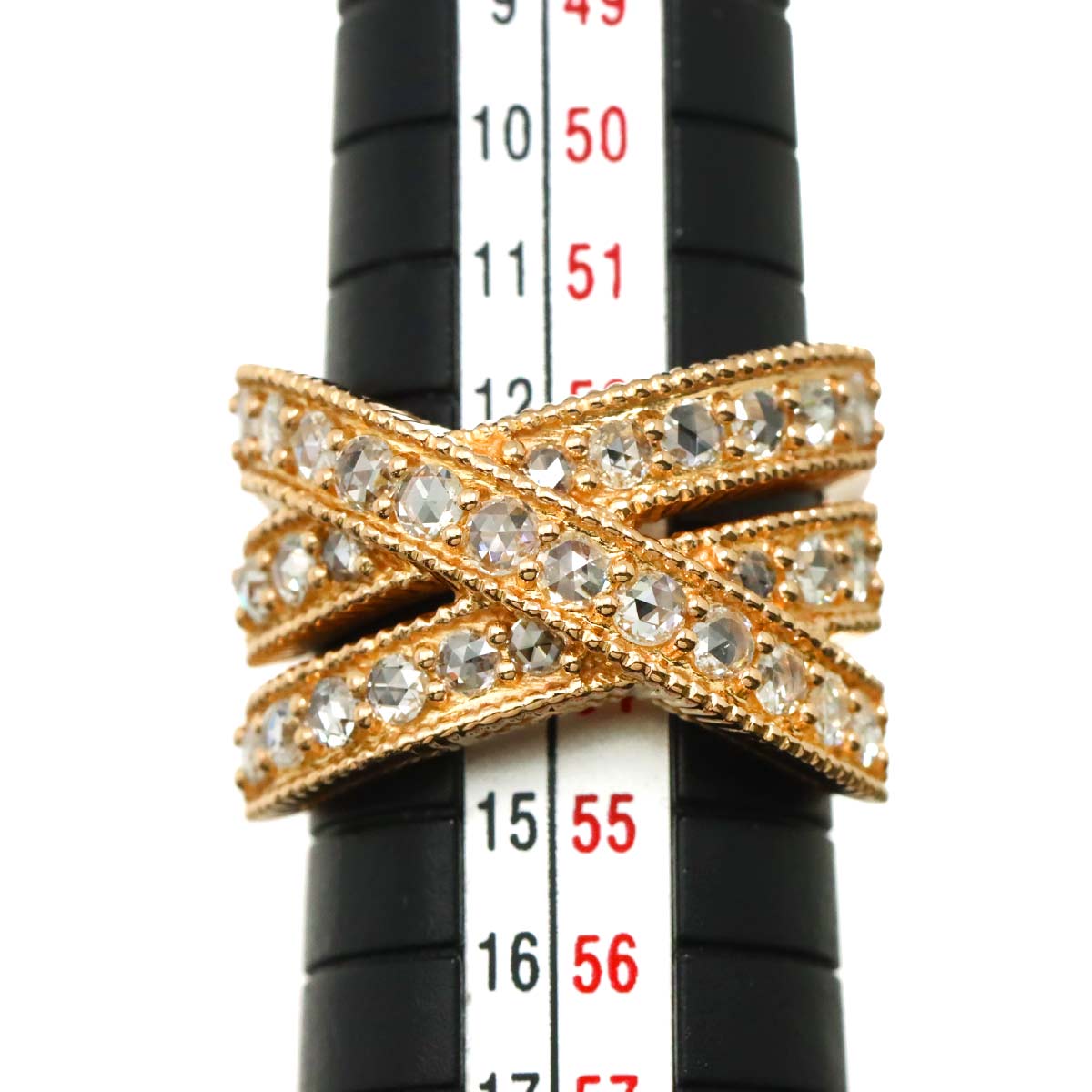 Diamond Ring 18K PG 750 6.25-6.5(US)