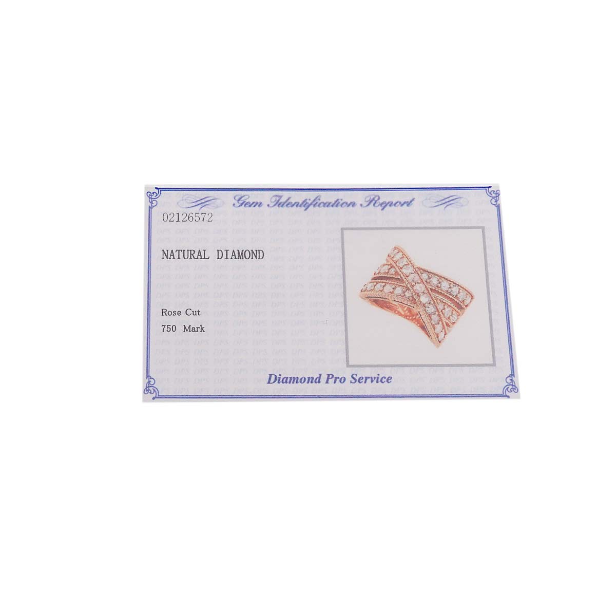 Diamond Ring 18K PG 750 6.25-6.5(US)