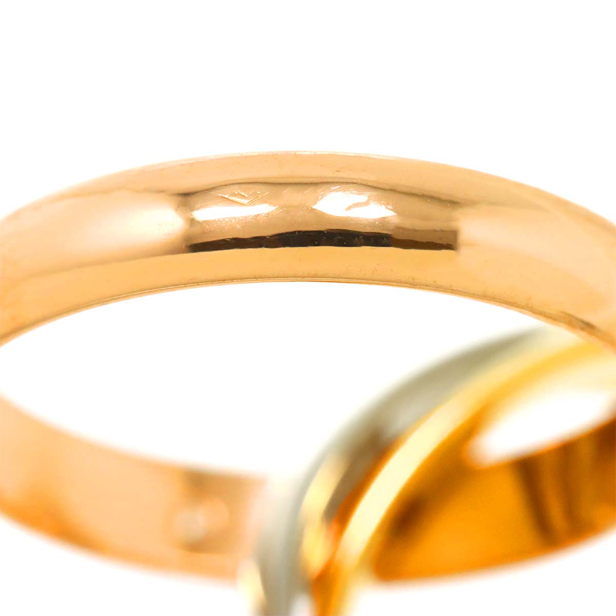 Trinity Diamond 3P MM Ring 18K YG WG PG 750 Size48 4.5(US)