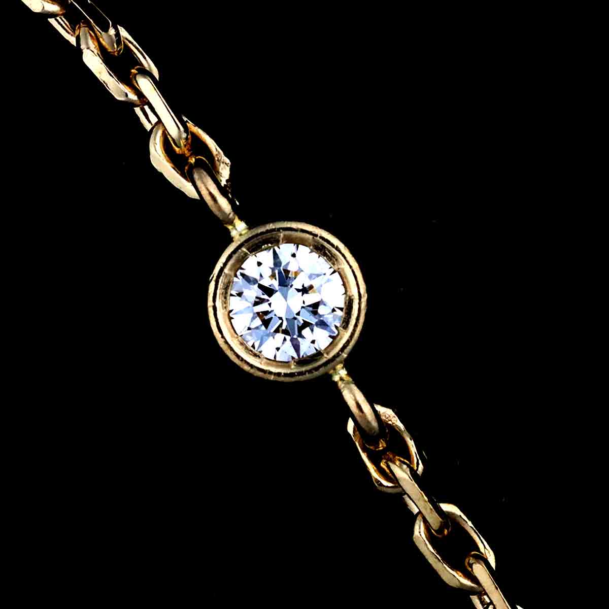 Star Blossom Onyx Diamond Bracelet 18K YG 750