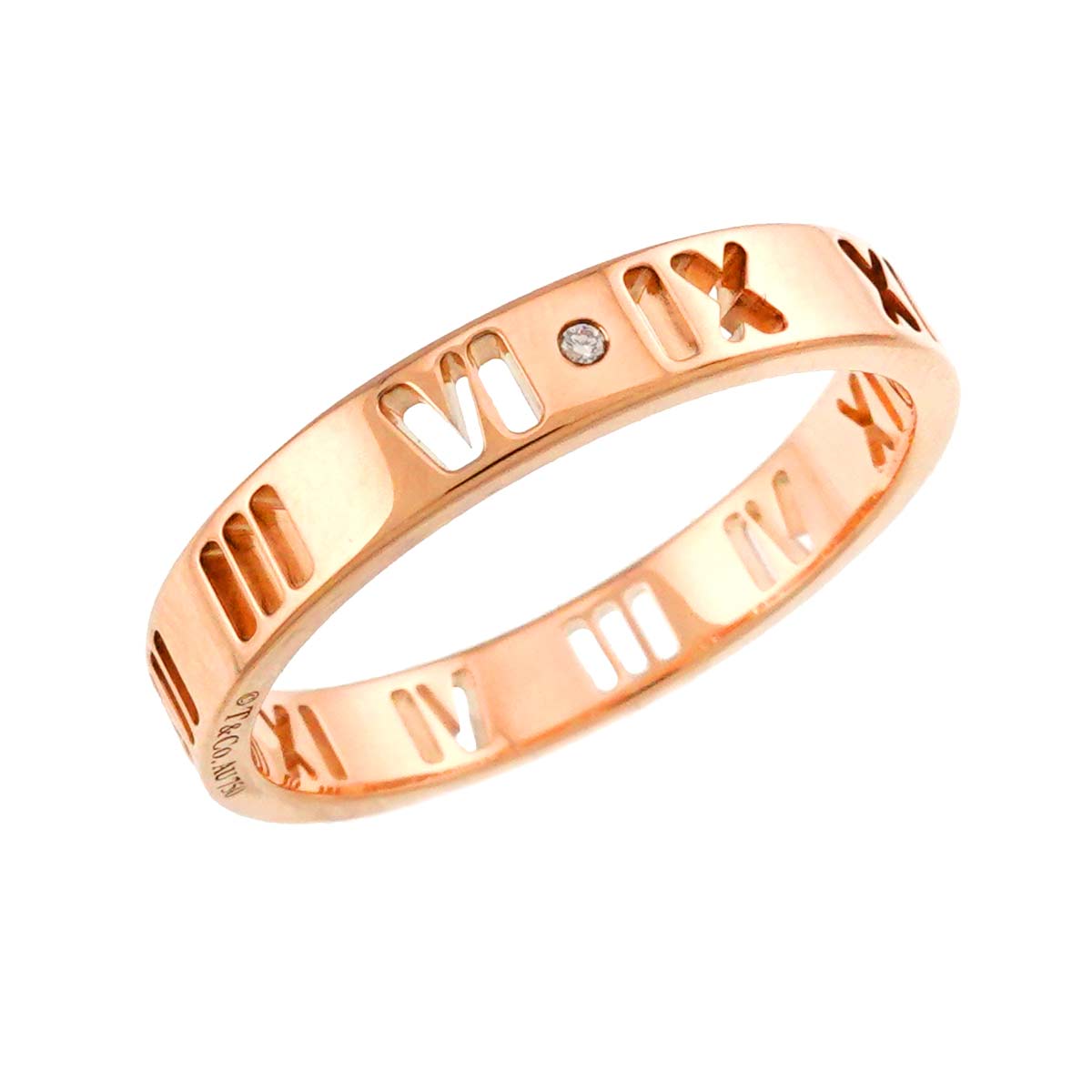 Atlas Ring Diamond 18K PG Pink Gold 750 Size8-8.25(US)