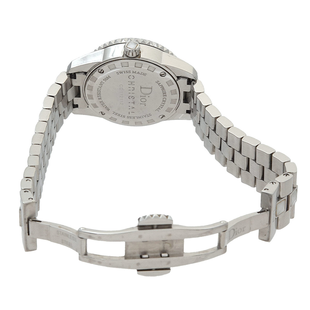 crystal CD112112 White Dial Quartz Ladies Watch