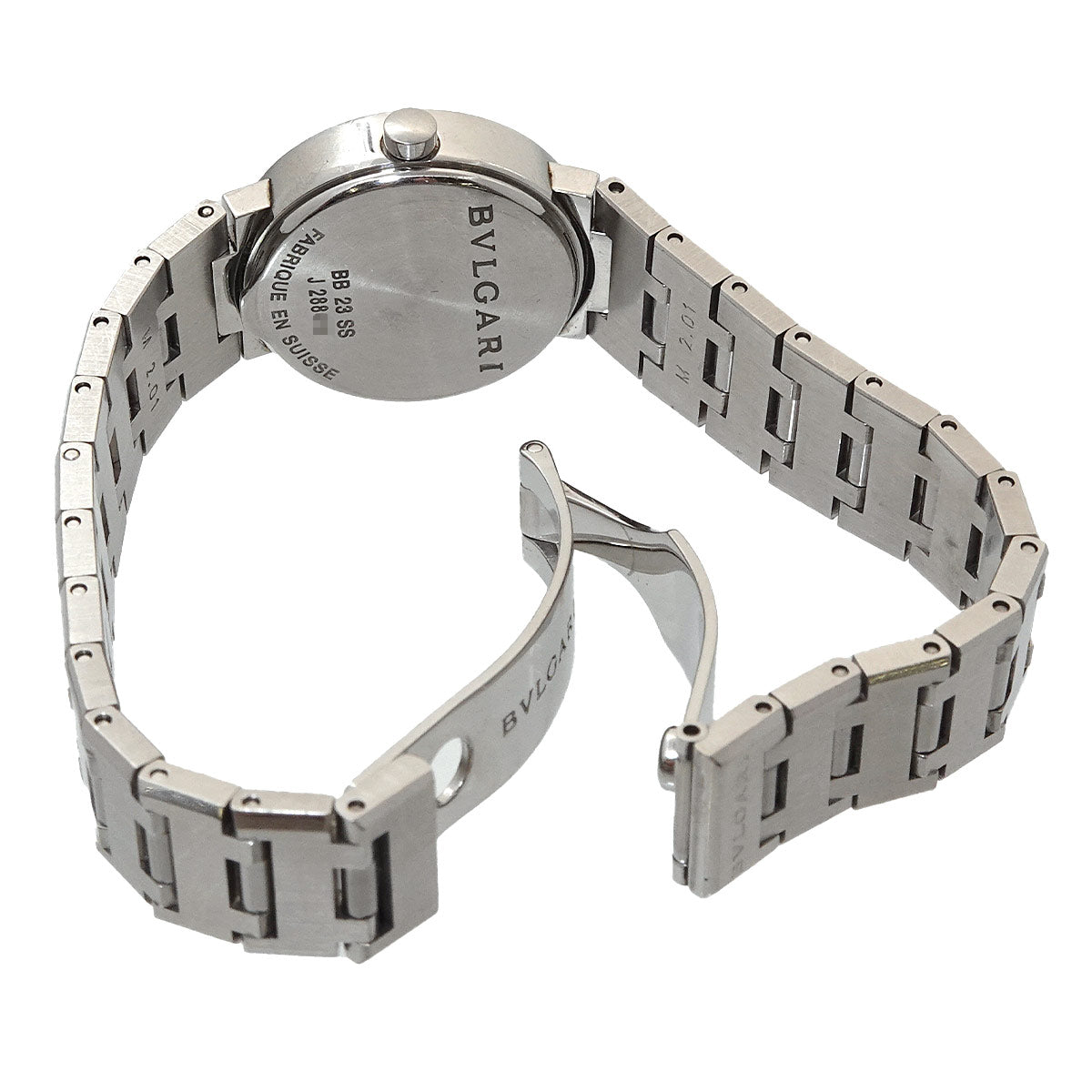 BVLGARIBVLGARI BB23SS 12P Diamond Quartz Black Dial Ladies