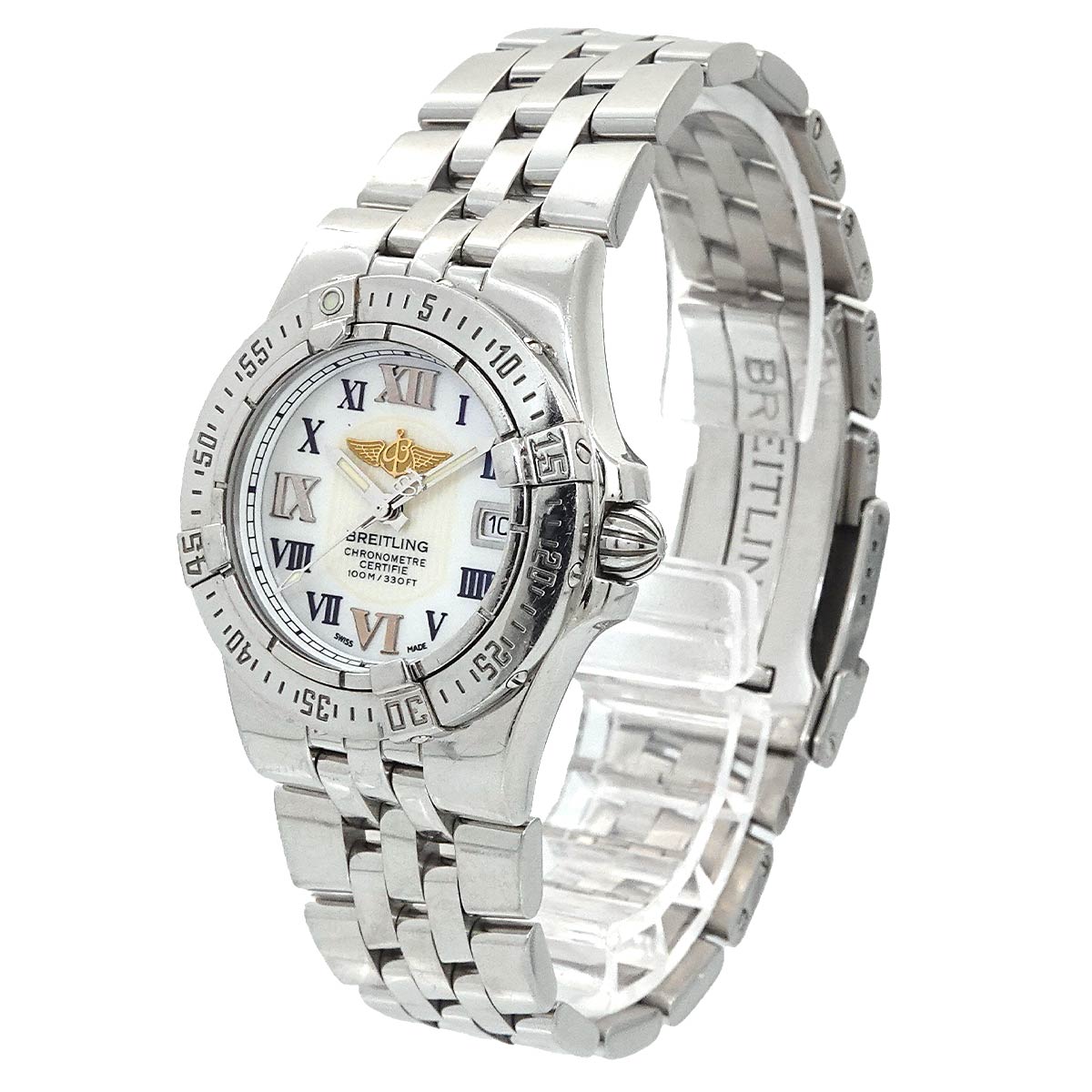 Starliner A71340 Date Quartz White Shell Dial Ladies