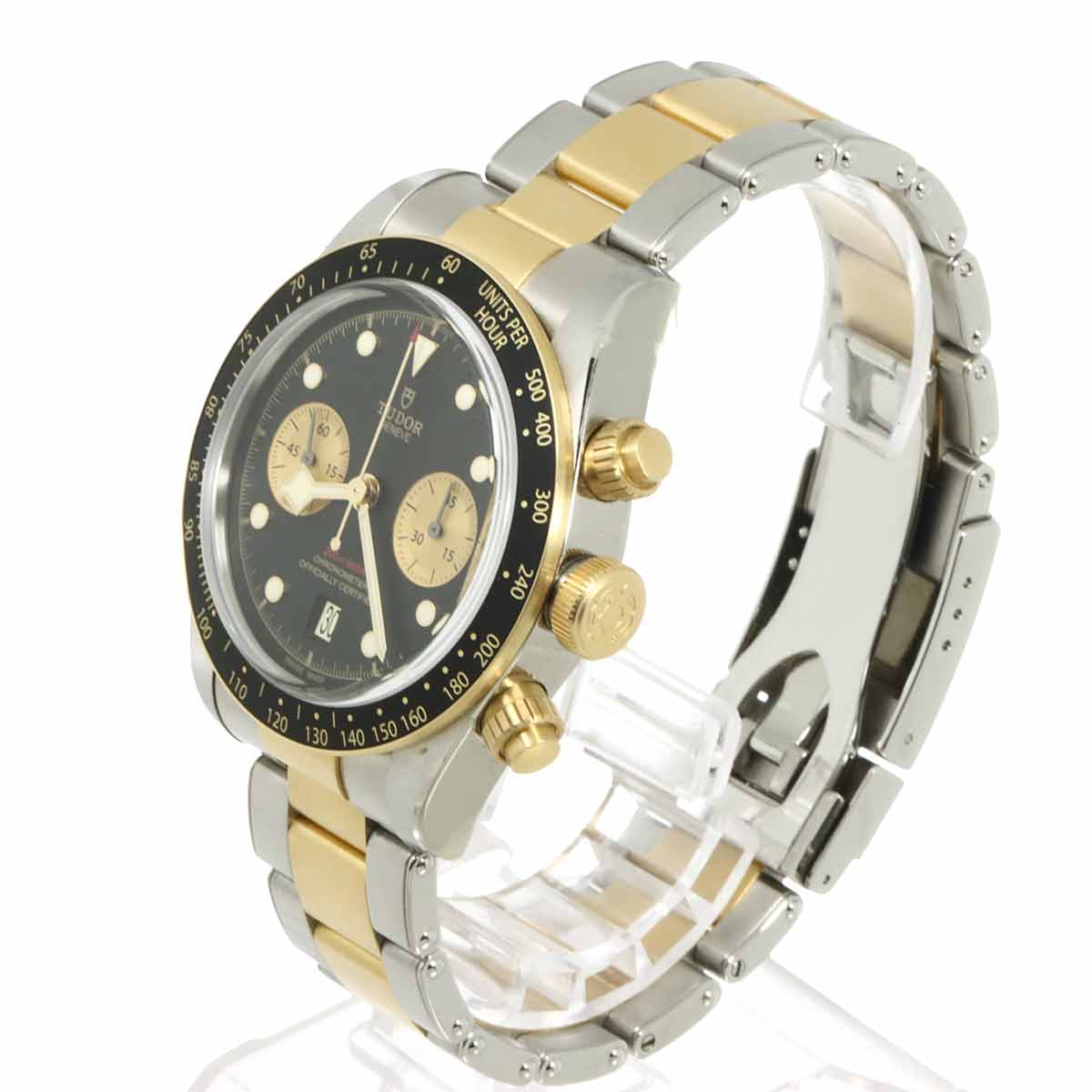 Heritage Black Bay 79363N Date Automatic Black Dial YG Watch