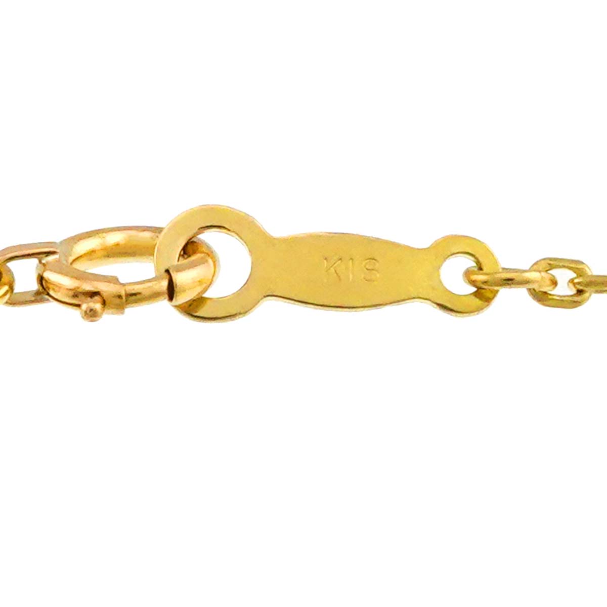 Garnet 2.54ct Diamond 0.05ct Necklace 18K YG 750