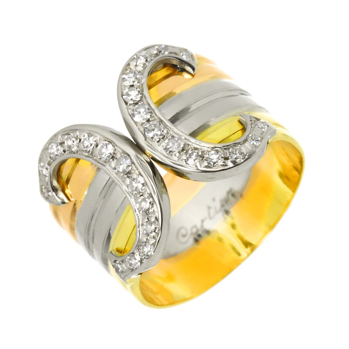 2C Diamond Ring 18K YG WG PG 750 Size47 3.75(US)