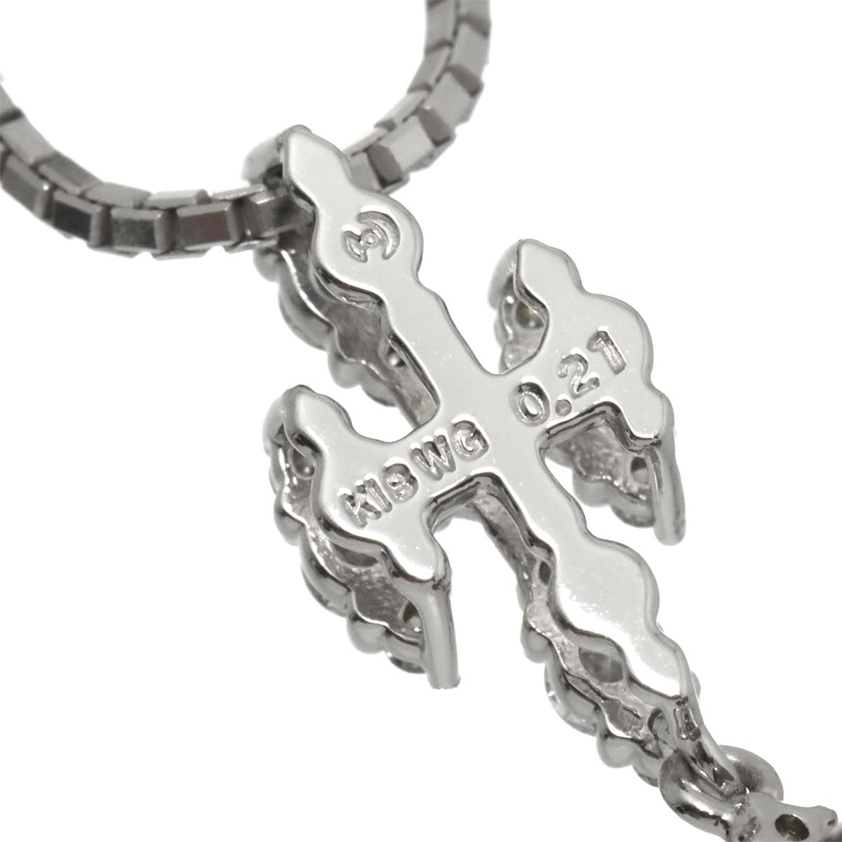 Black Pearl 12.0mm Diamond 0.21ct Necklace 18K WG 750