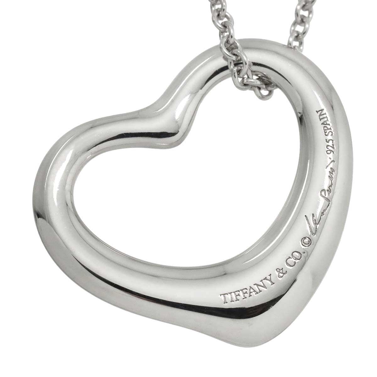 Open Heart Necklace Silver 925