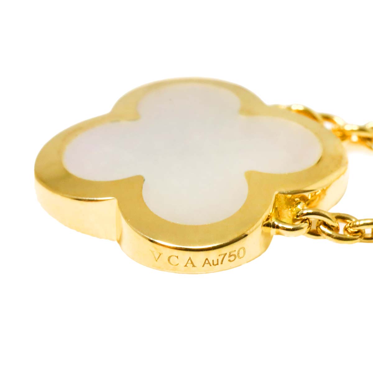 Pure Alhambra MOP Necklace 18K YG 750