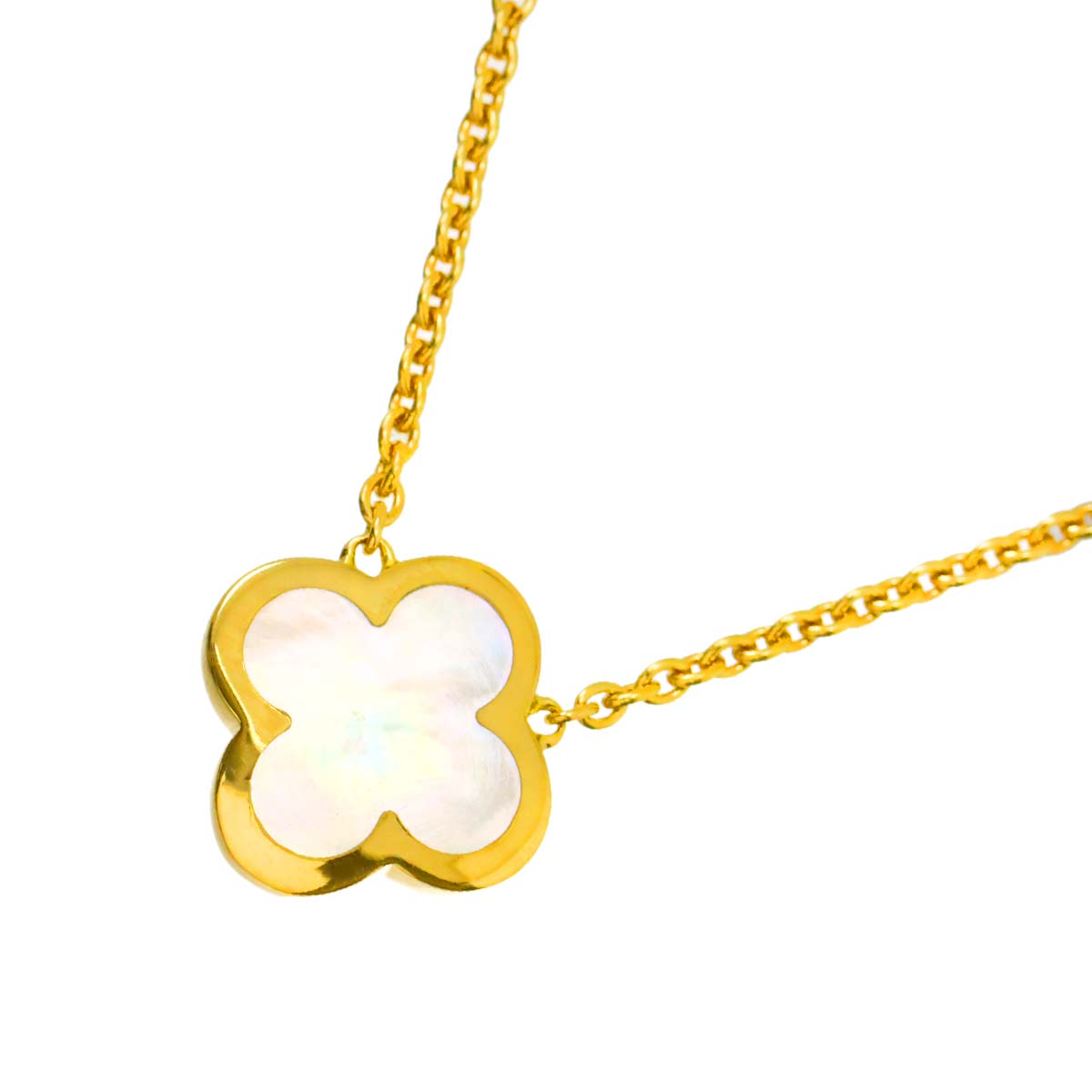 Pure Alhambra MOP Necklace 18K YG 750