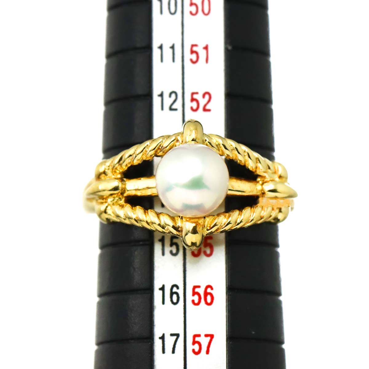 Akoya Pearl 6.8mm Ring 18K YG 750 Size6.75(US)