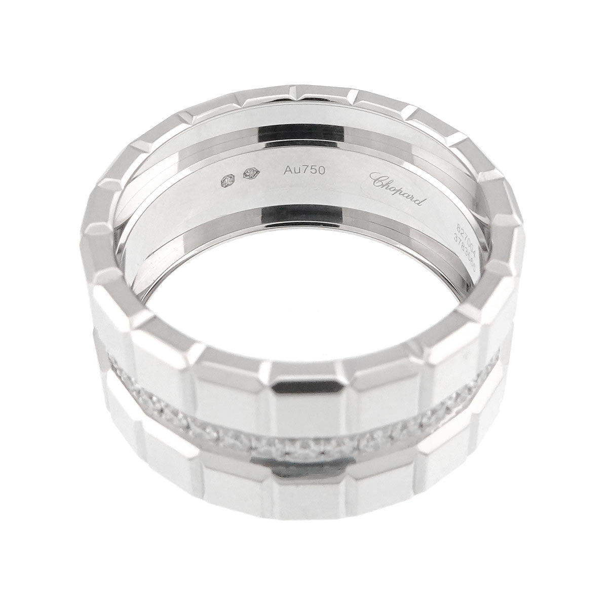 Ice Cube Diamond Ring 18K WG 750 Size8-8.25(US)