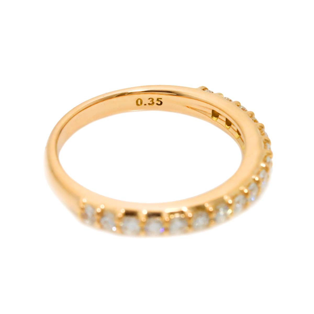 Diamond 0.09ct Ring 18K PG 750 Size4(US)