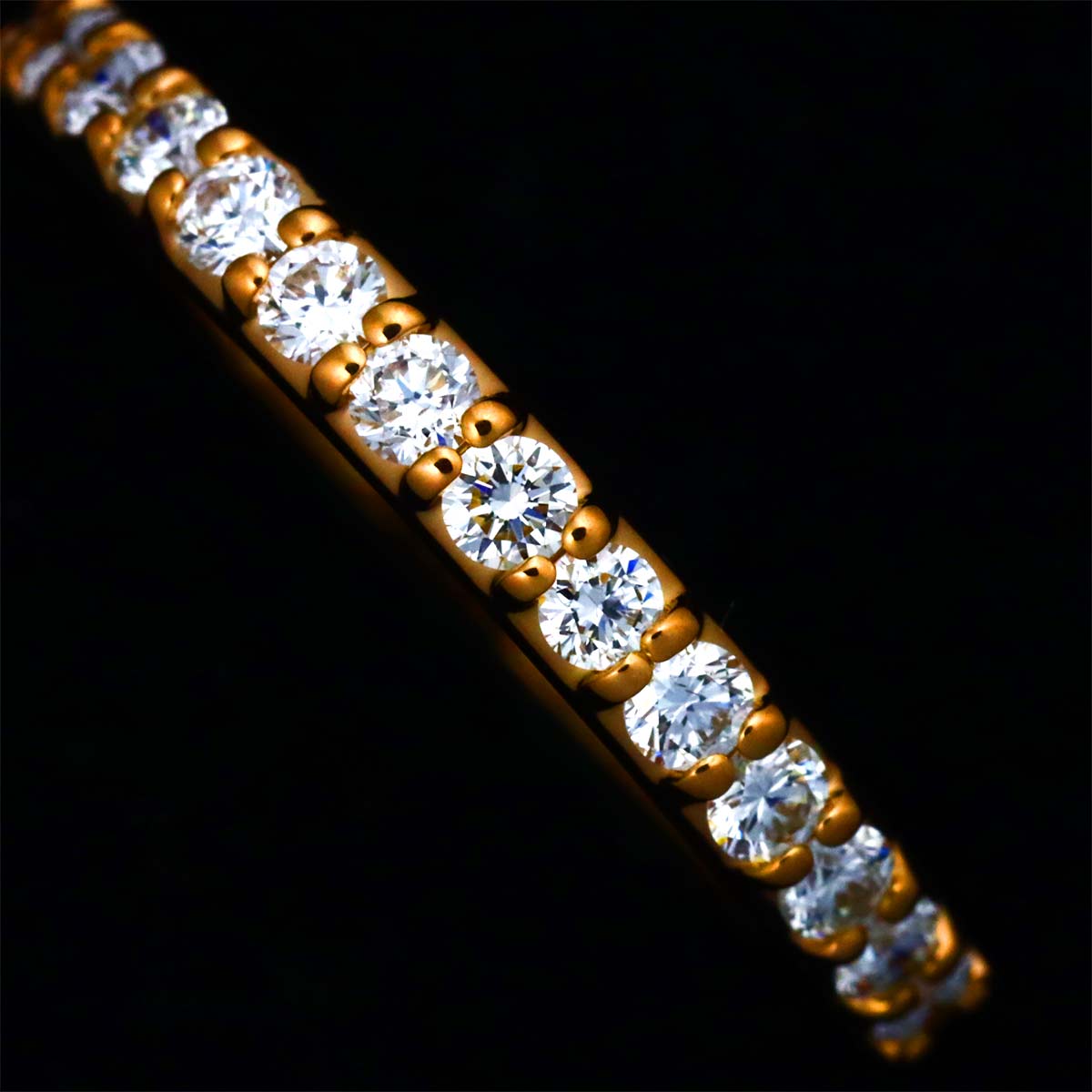 Diamond 0.09ct Ring 18K PG 750 Size4(US)
