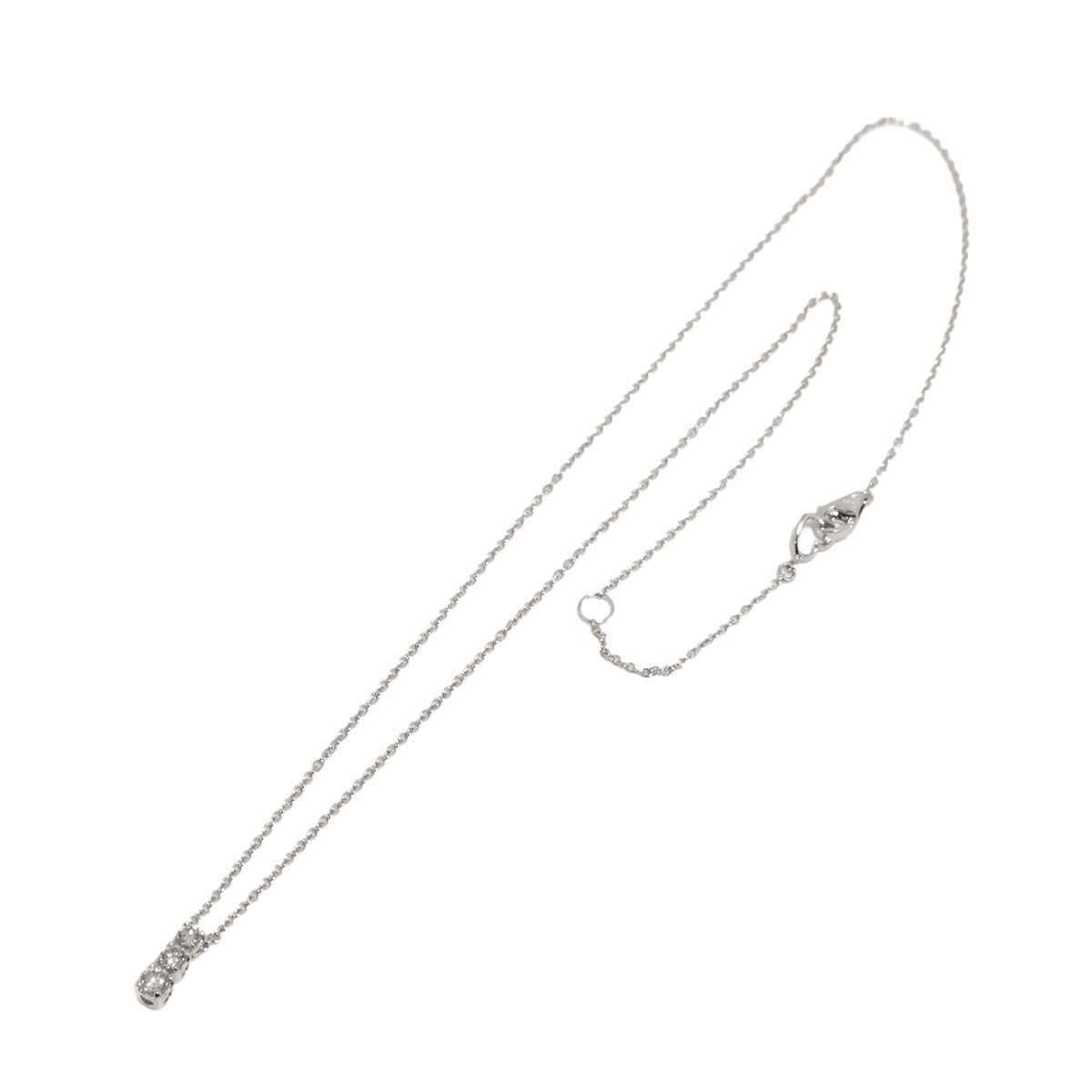 Diamond 0.22ct Necklace 18K White Gold 750