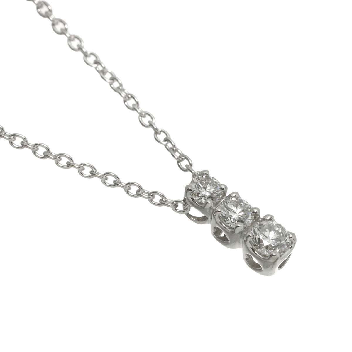 Diamond 0.22ct Necklace 18K White Gold 750