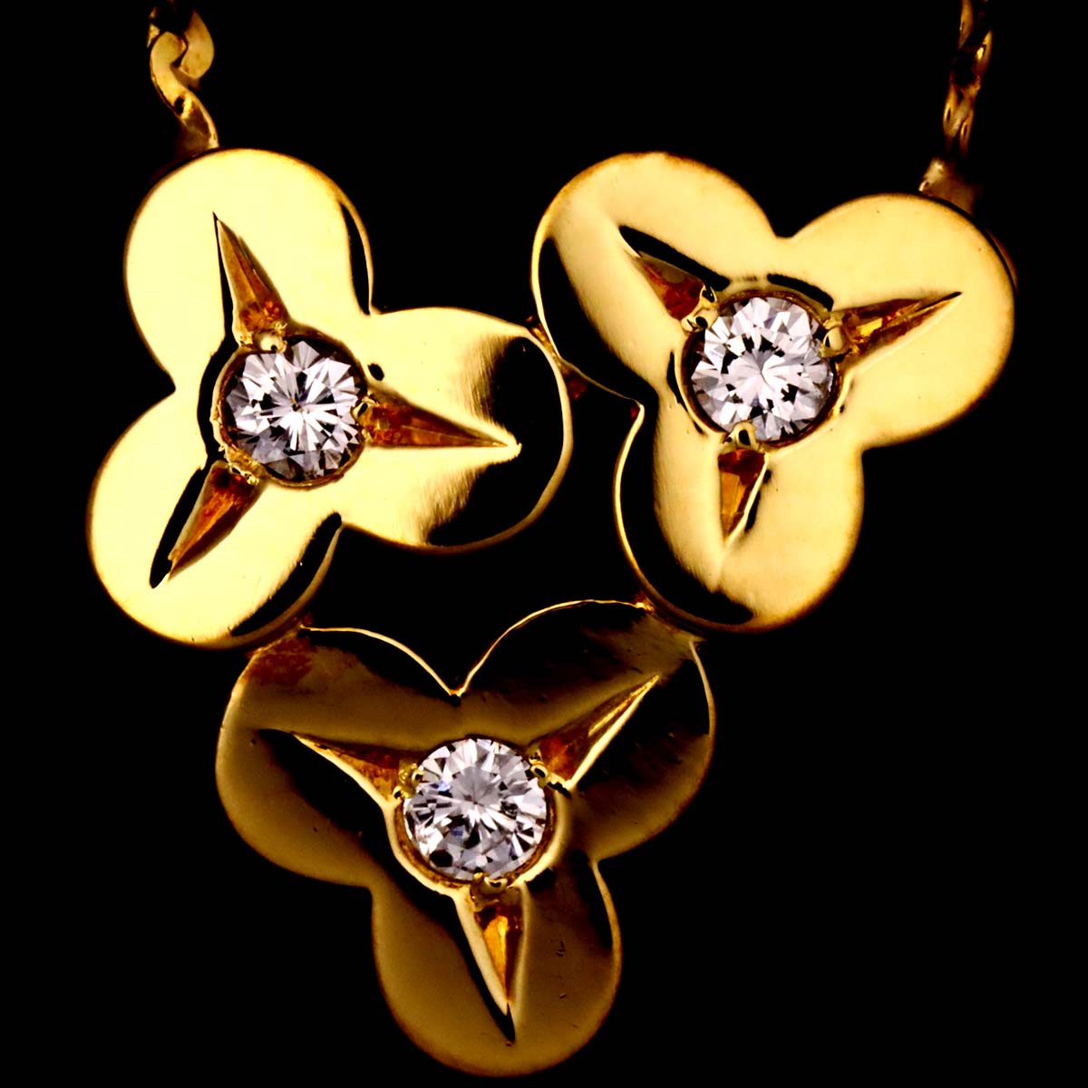 Diamond Necklace 18K Yellow Gold 750