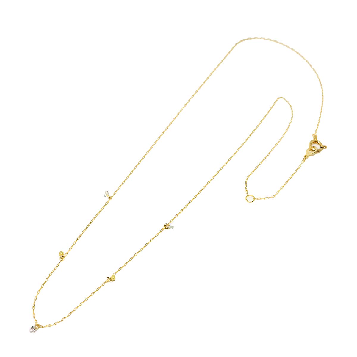 Diamond 0.09ct Necklace 18K Yellow Gold 750