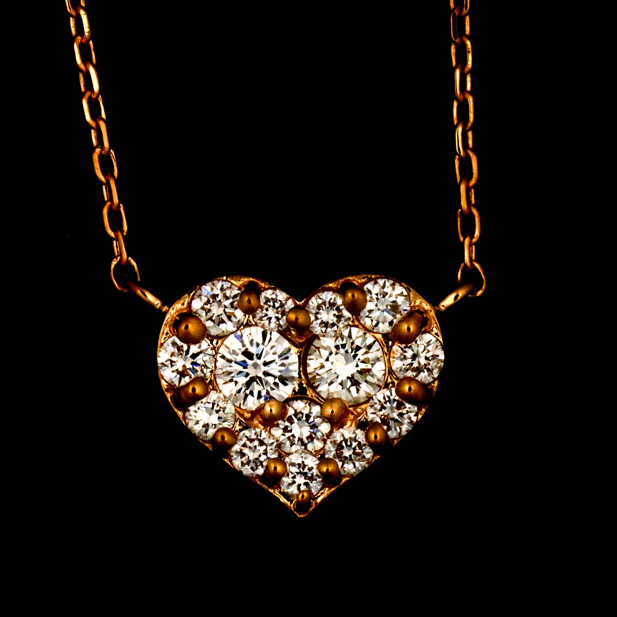 Diamond 0.13ct Necklace 18K PG 750