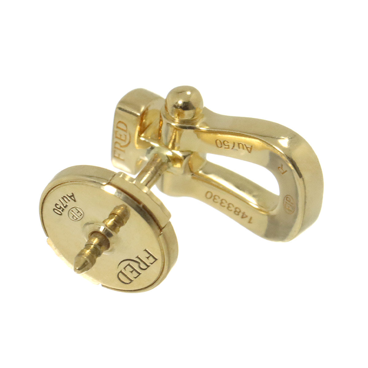 Force10 SM Diamond Earring Pierced 18K YG 750 One Piece only