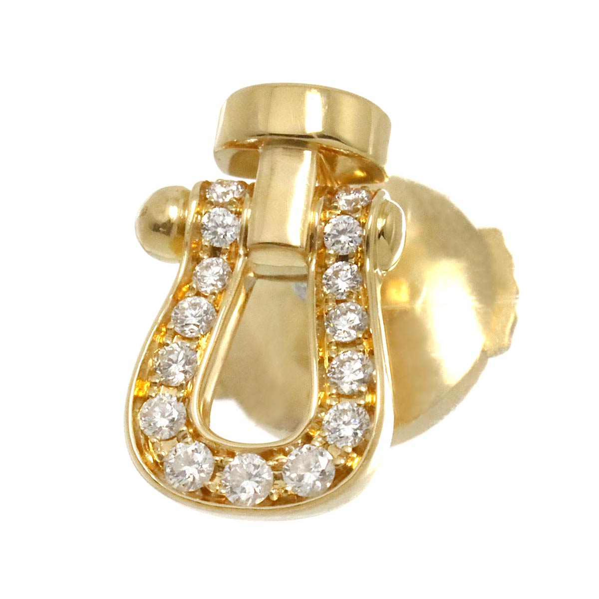 Force10 SM Diamond Earring Pierced 18K YG 750 One Piece only