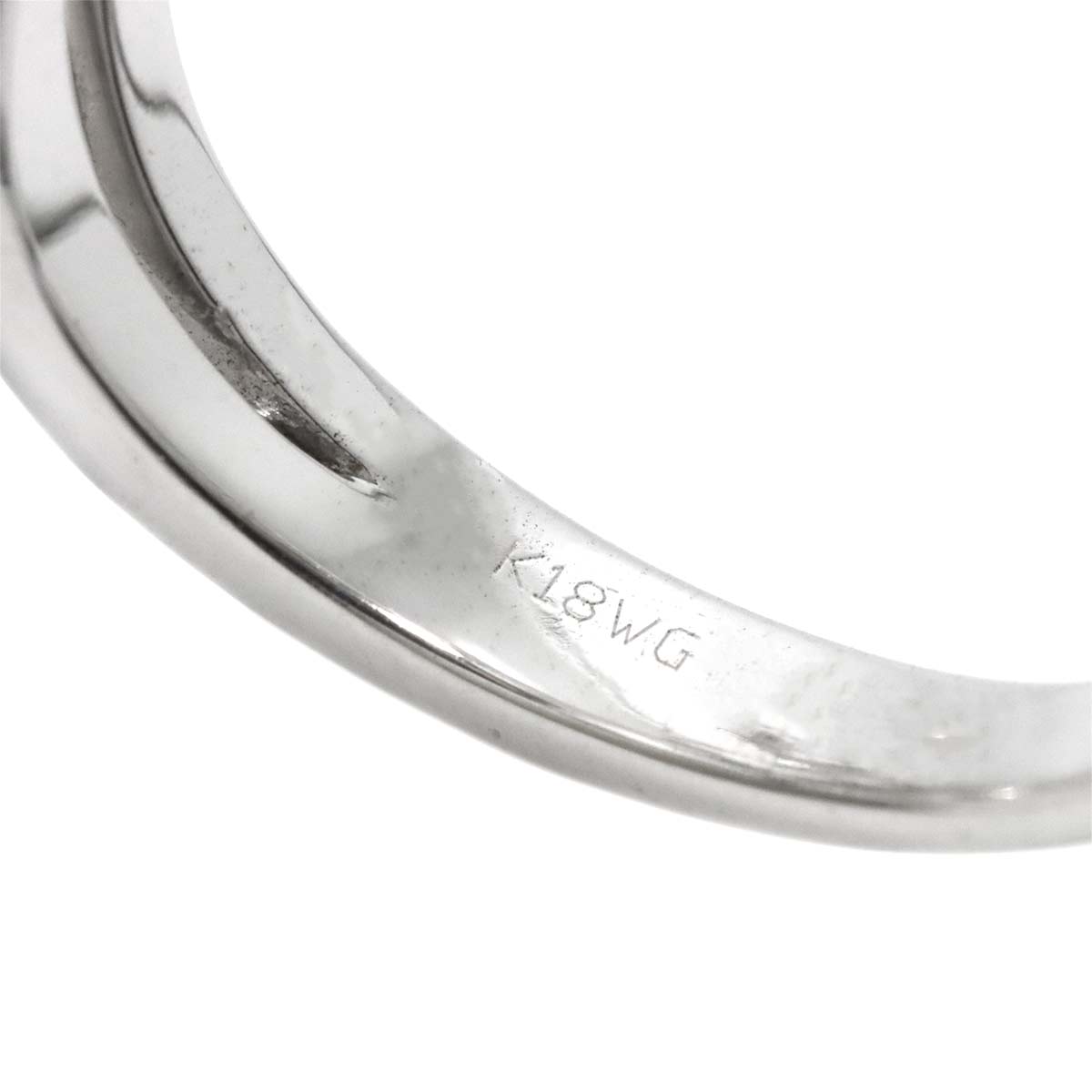 Diamond 0.83ct Ring 18K K18 WG White Gold size8.25(US)