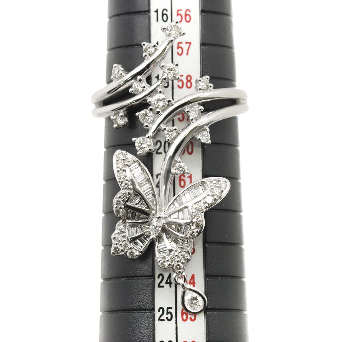 Diamond 0.83ct Ring 18K K18 WG White Gold size8.25(US)