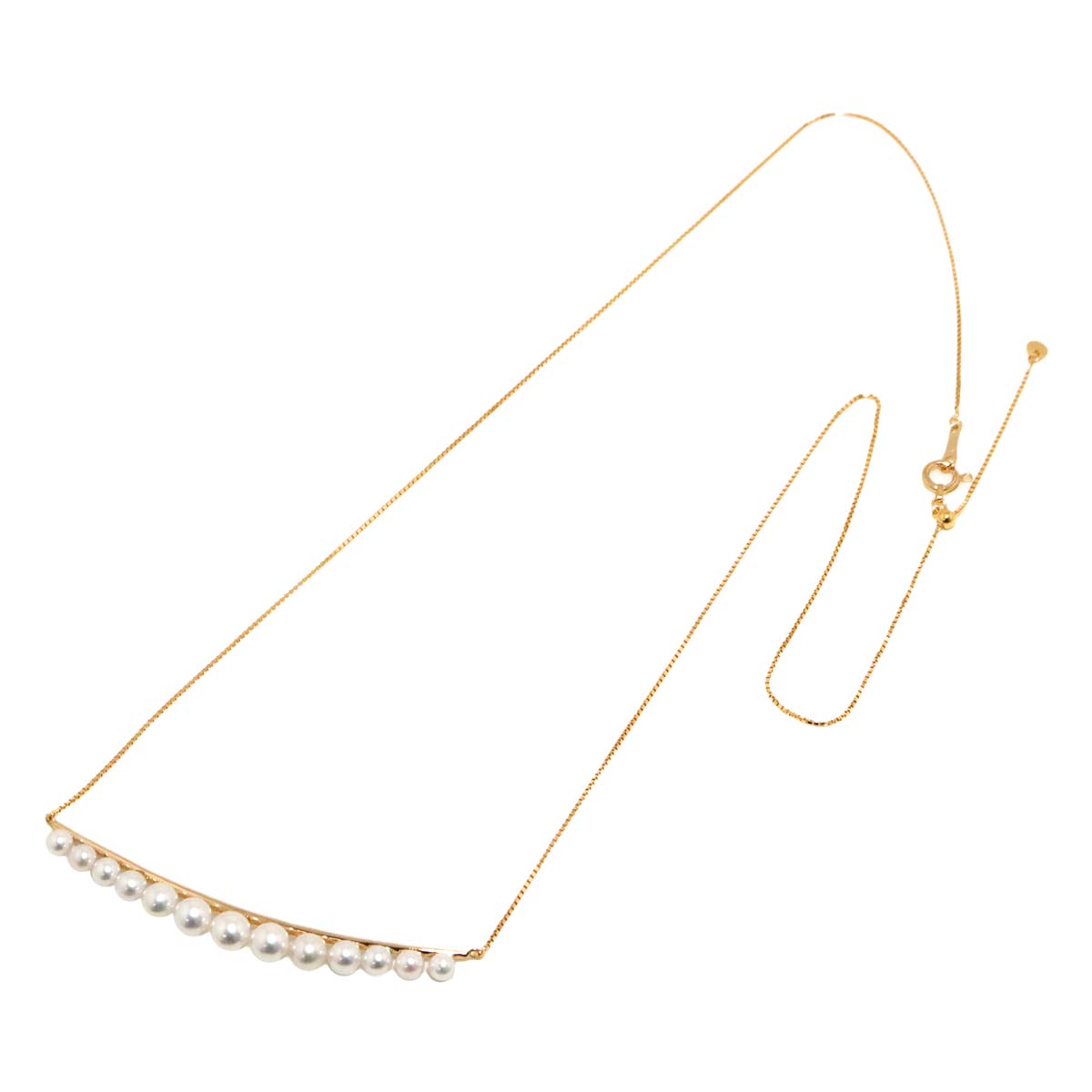 Akoya Pearl 3.2-5.1mmmm Necklace 18K K18 PG Pink Gold 750