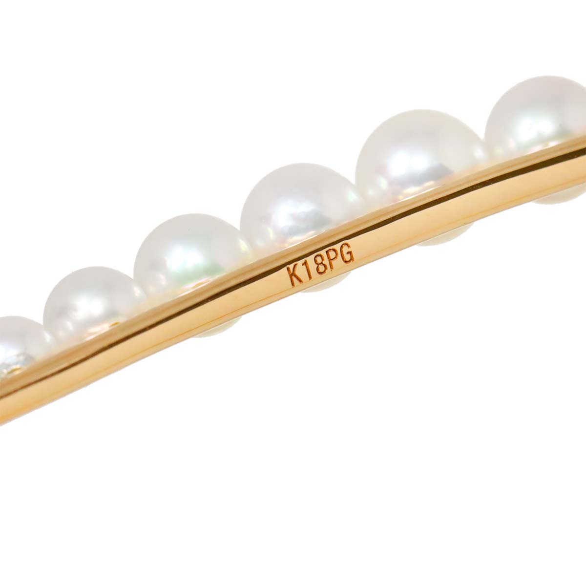 Akoya Pearl 3.2-5.1mmmm Necklace 18K K18 PG Pink Gold 750