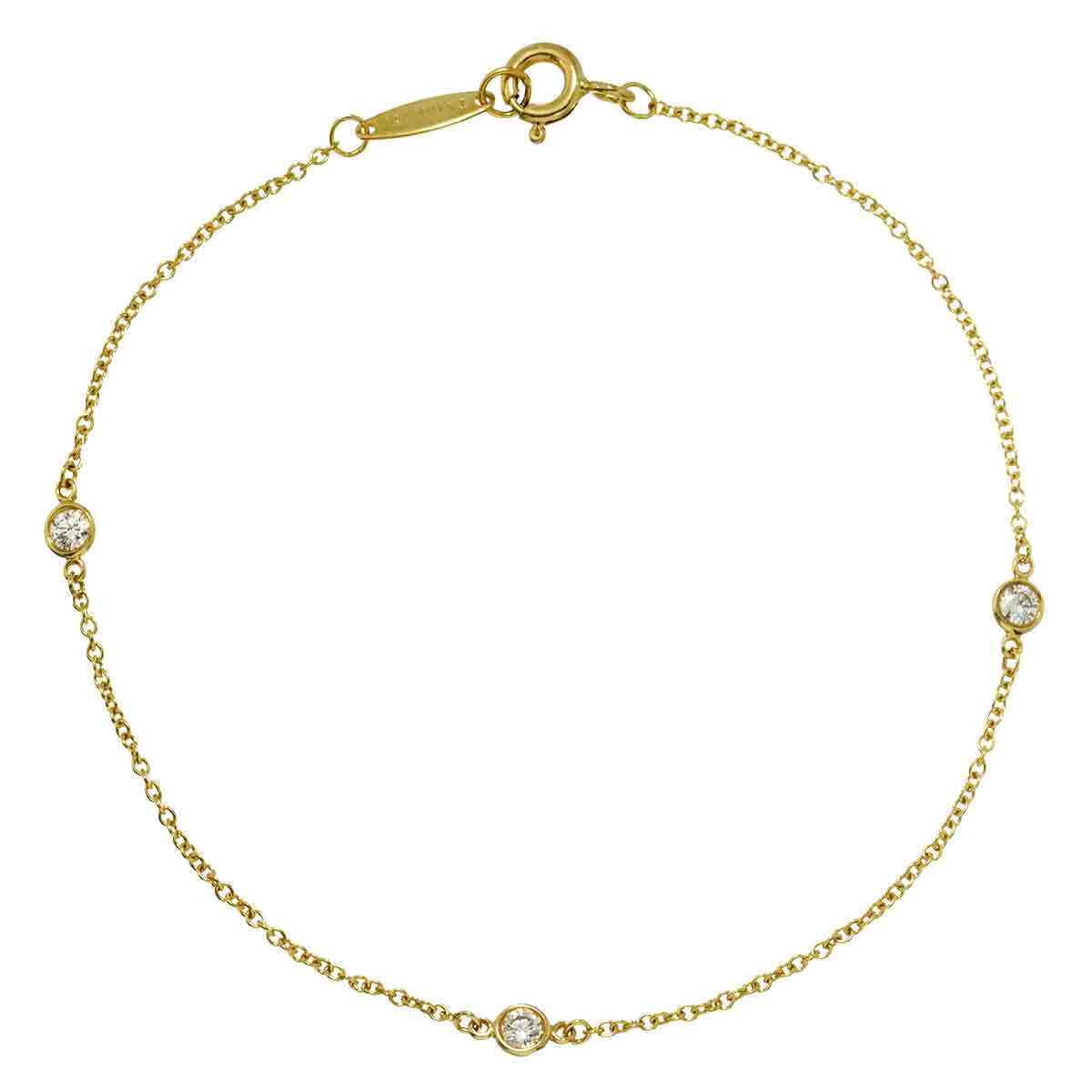By The Yard Diamond 3P Bracelet 18K Yellow Gold 750