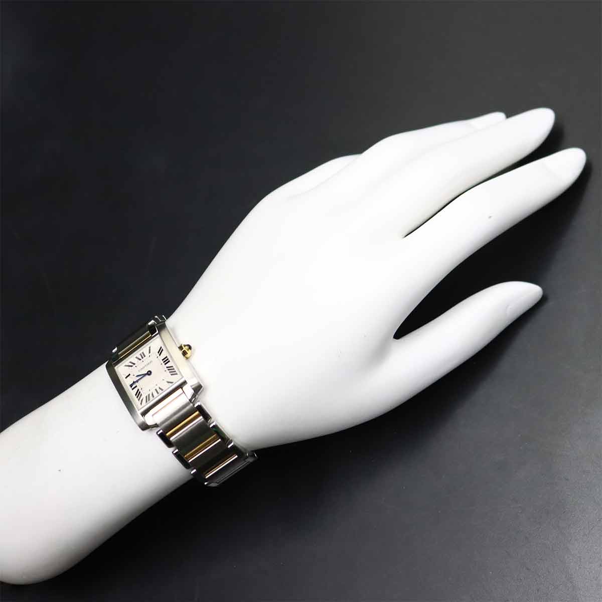 Tank Francaise MM W51006Q4 K18YG Quartz Cream Dial Boys Watch