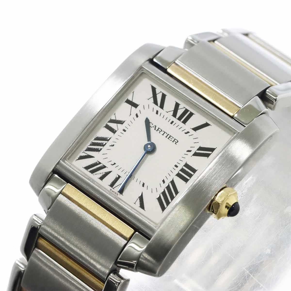 Tank Francaise MM W51006Q4 K18YG Quartz Cream Dial Boys Watch