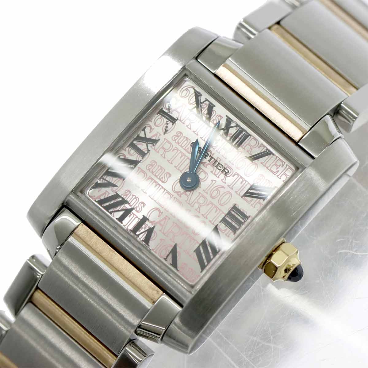 Tank Francaise SM Christmas Limited 750 PG Silver Pink Dial