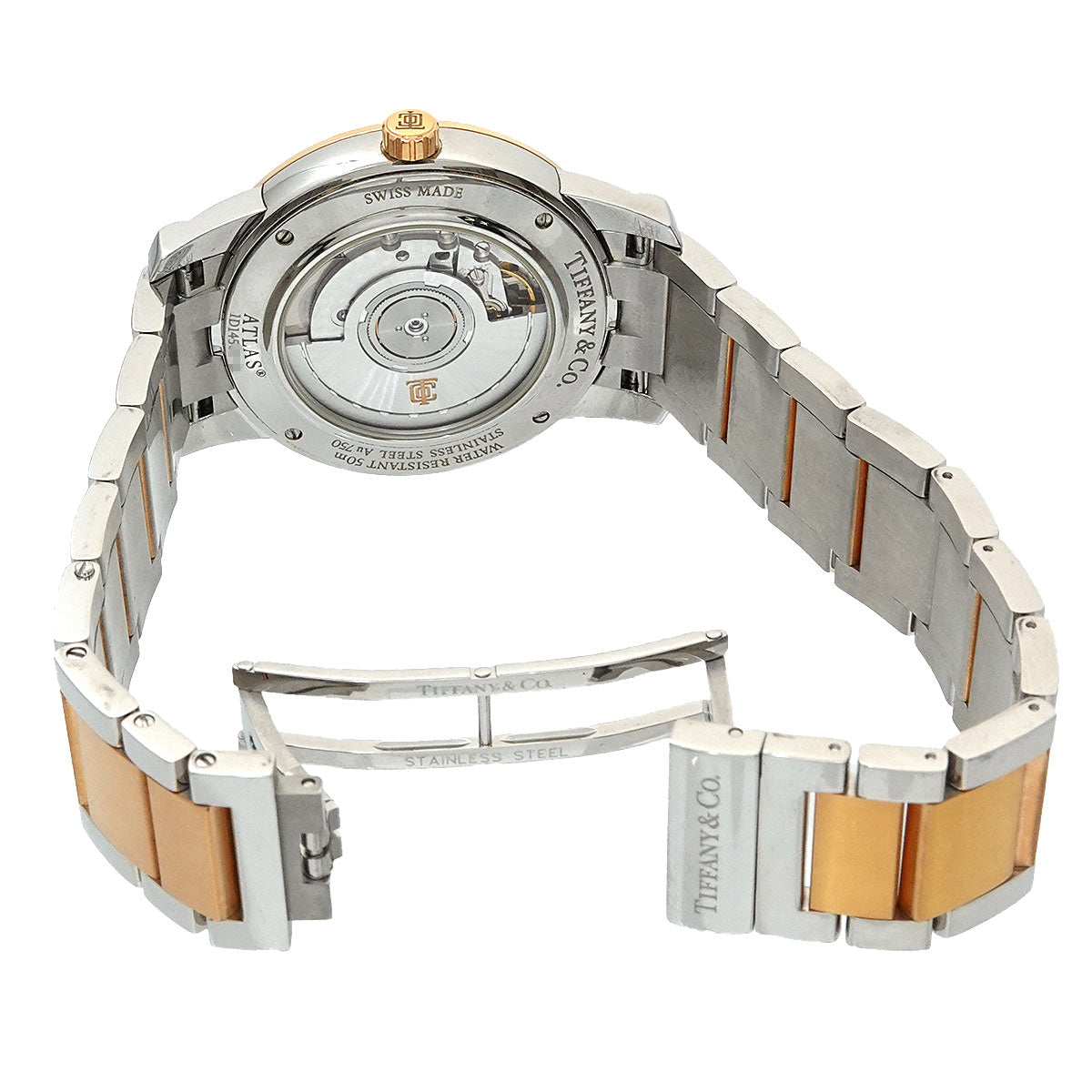 Atlas 34876045 Automati 750PG Silver Dialc Mens Watch