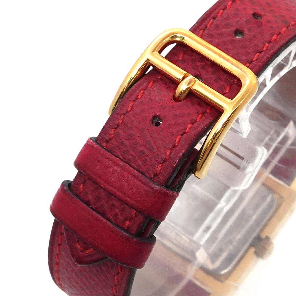 Medor Vintage pyramid Gold studs Quartz White Dial Ladies