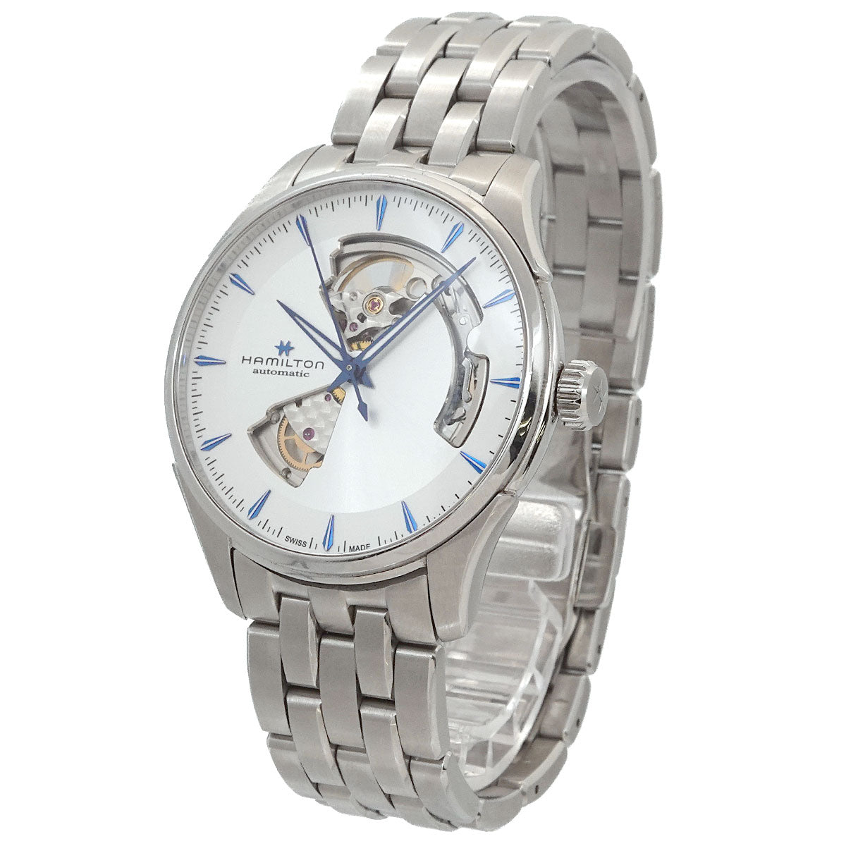 Jazzmaster H326750 Open Heart Silver Dial Mens Watch