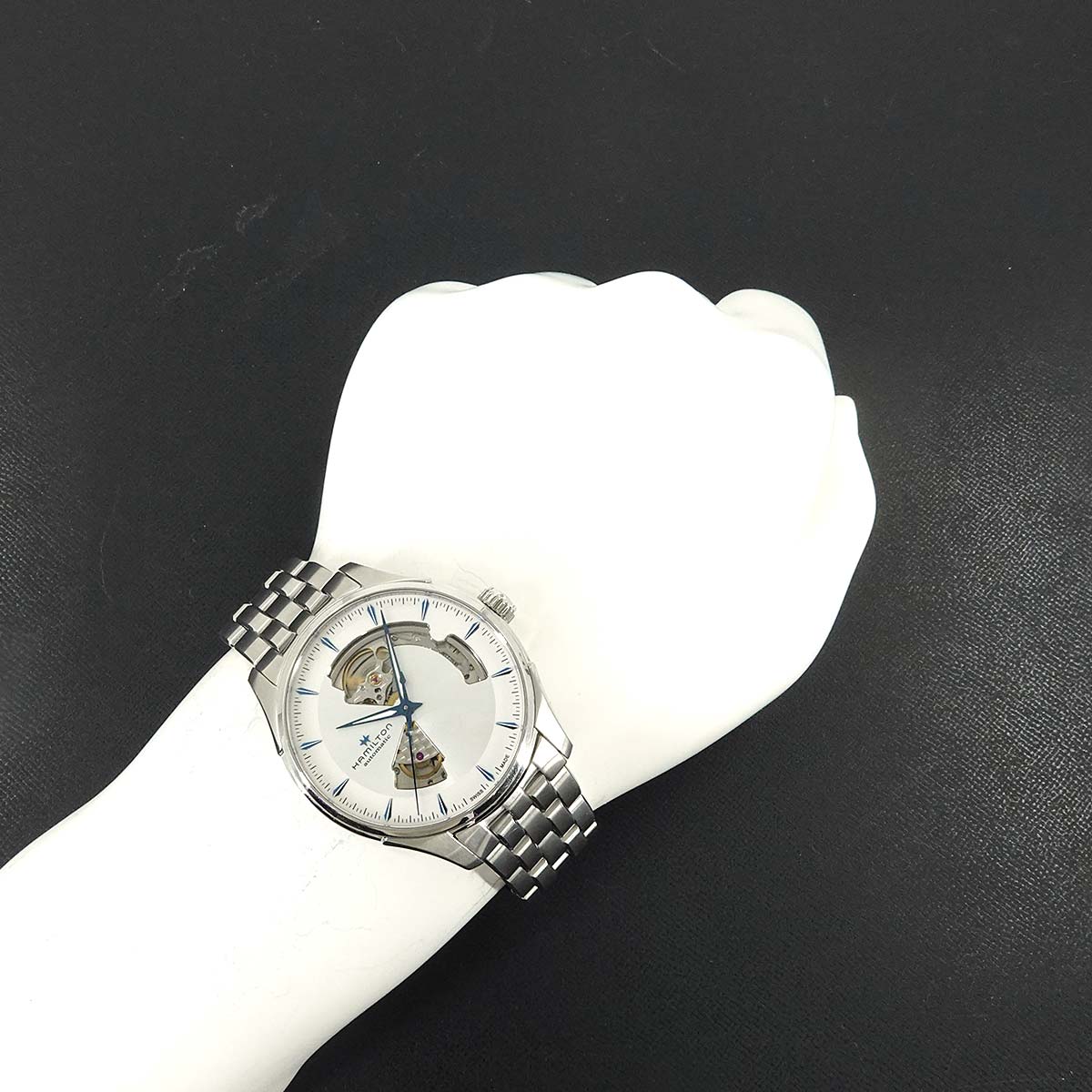 Jazzmaster H326750 Open Heart Silver Dial Mens Watch