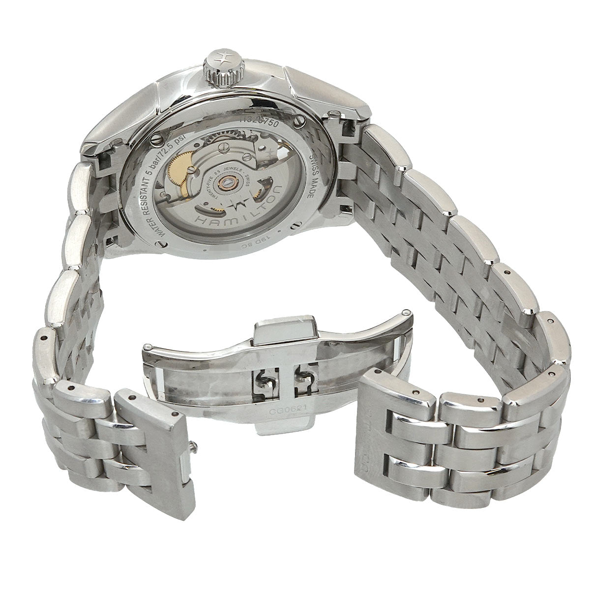 Jazzmaster H326750 Open Heart Silver Dial Mens Watch